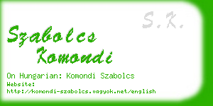 szabolcs komondi business card